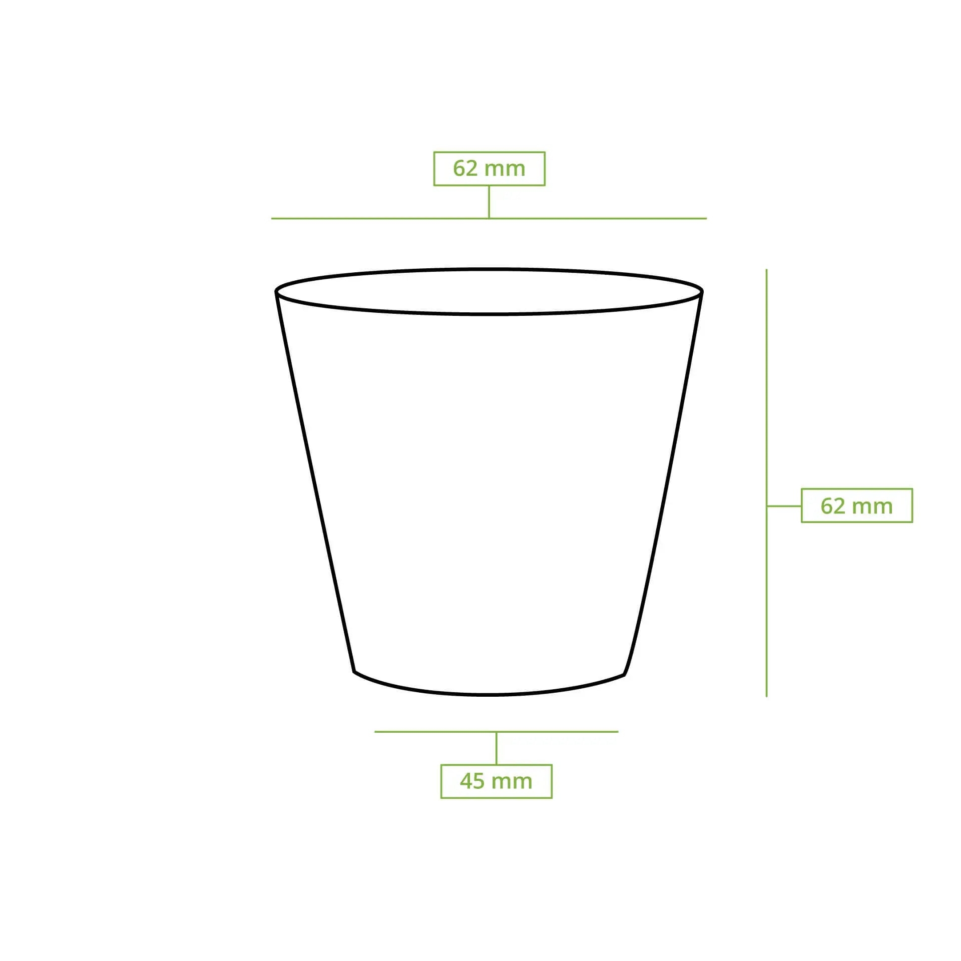 4 oz Paper cups (coated), Ø 62 mm, brown
