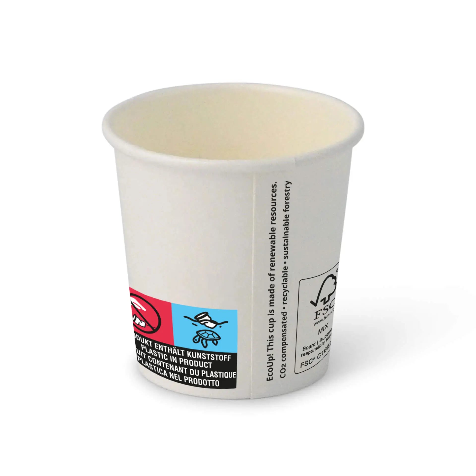 4 oz Paper cups (coated), Ø 62 mm, white