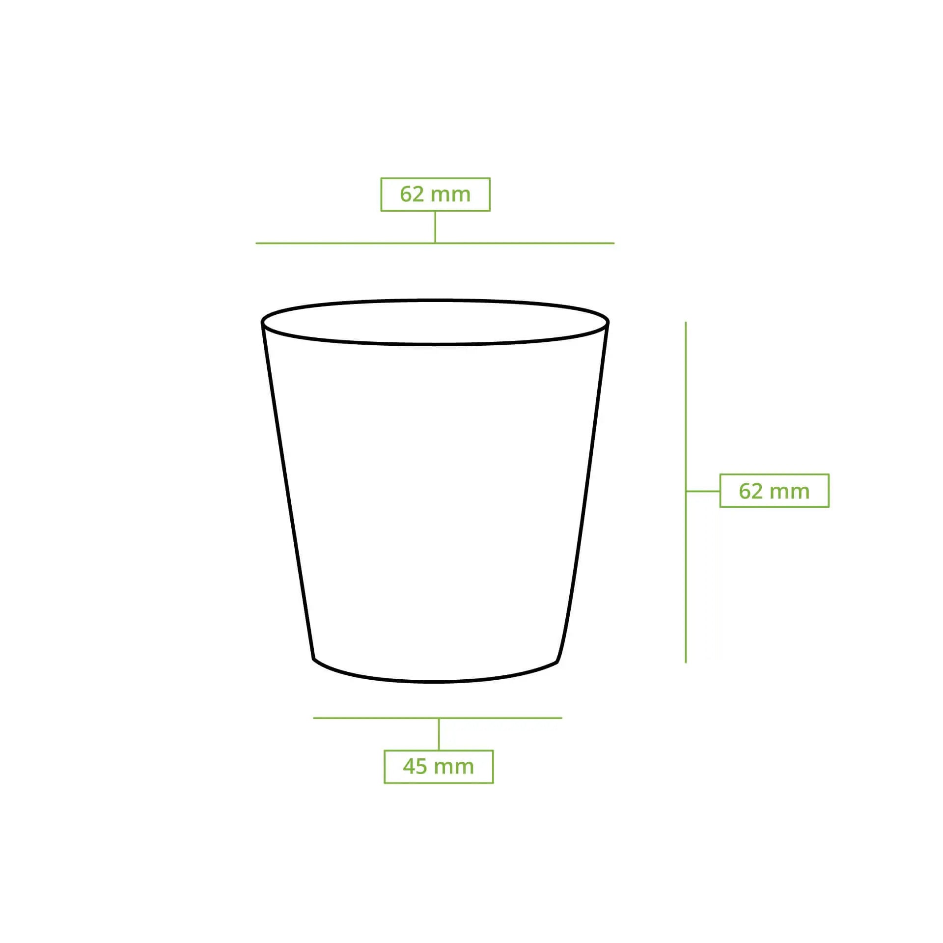 4 oz Paper cups (coated), Ø 62 mm, white