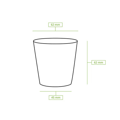 4 oz Paper cups (coated), Ø 62 mm, white