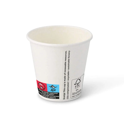 6 oz Paper cups (coated), Ø 80 mm, white