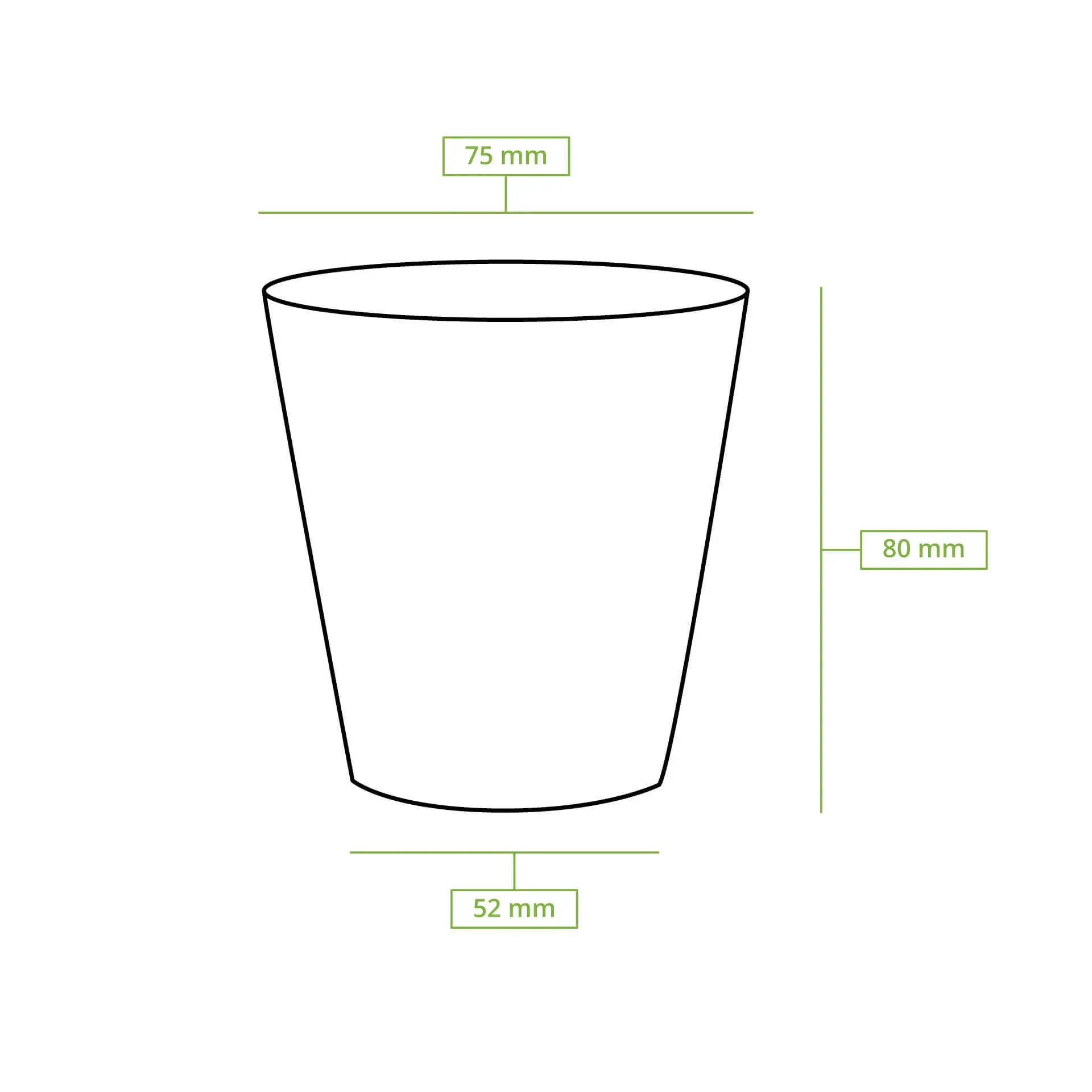 6 oz Paper cups (coated), Ø 80 mm, white