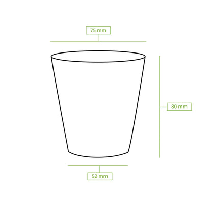 6 oz Paper cups (coated), Ø 80 mm, white