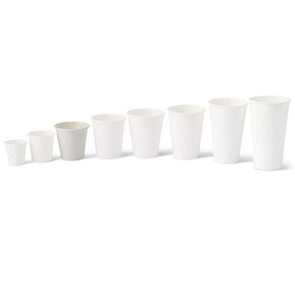 6 oz Paper cups (coated), Ø 80 mm, white