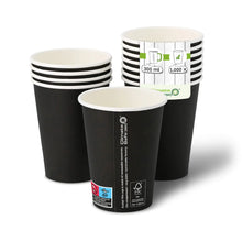 12 oz Paper cups (coated), Ø 90 mm, black