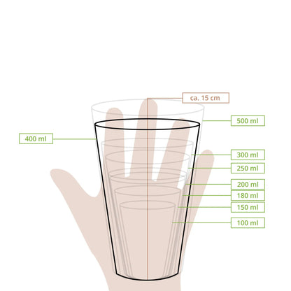 16 oz Paper cups (coated), Ø 90 mm, brown