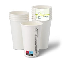 16 oz Paper cups (coated), Ø 90 mm, white