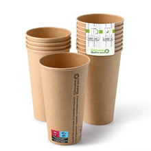 20 oz Paper cups (coated), Ø 90 mm, brown