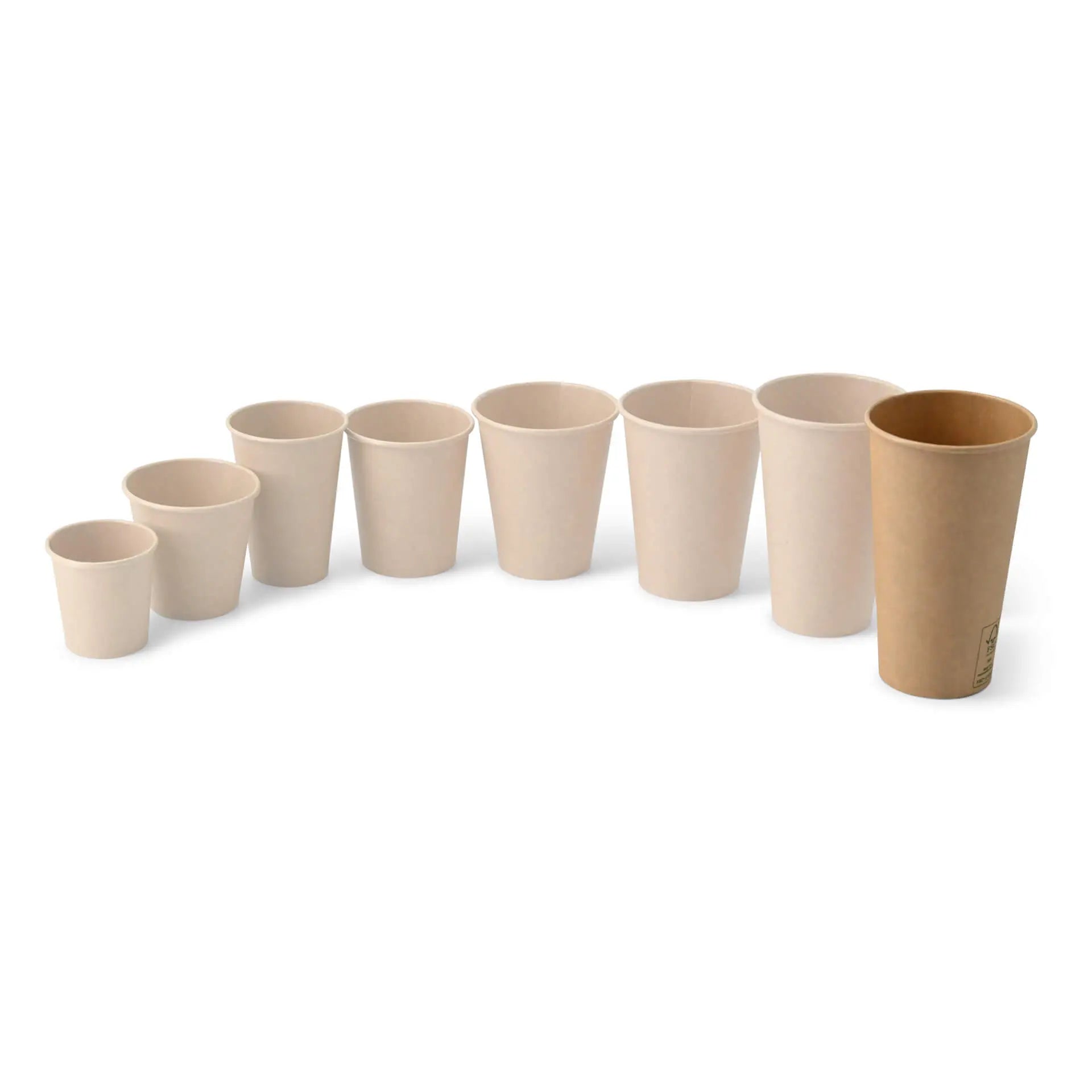 20 oz Paper cups (coated), Ø 90 mm, brown