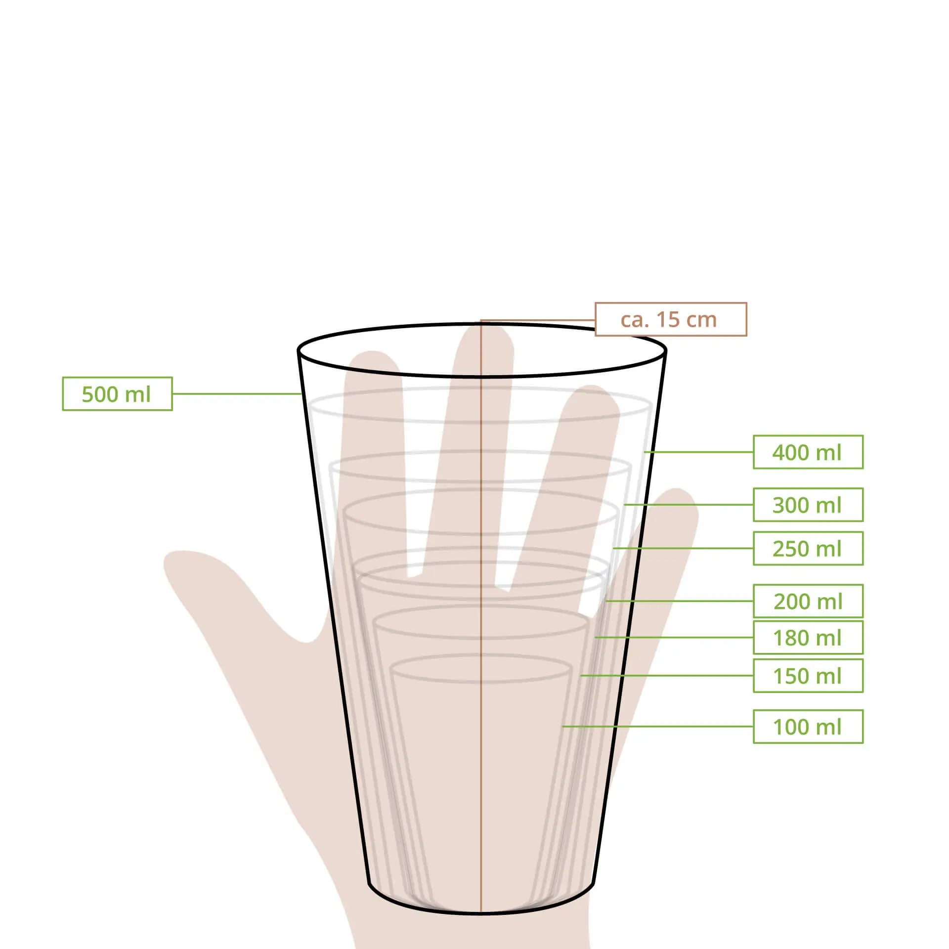 20 oz Paper cups (coated), Ø 90 mm, brown