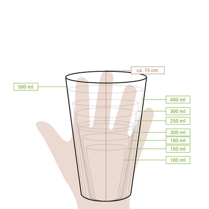20 oz Paper cups (coated), Ø 90 mm, brown