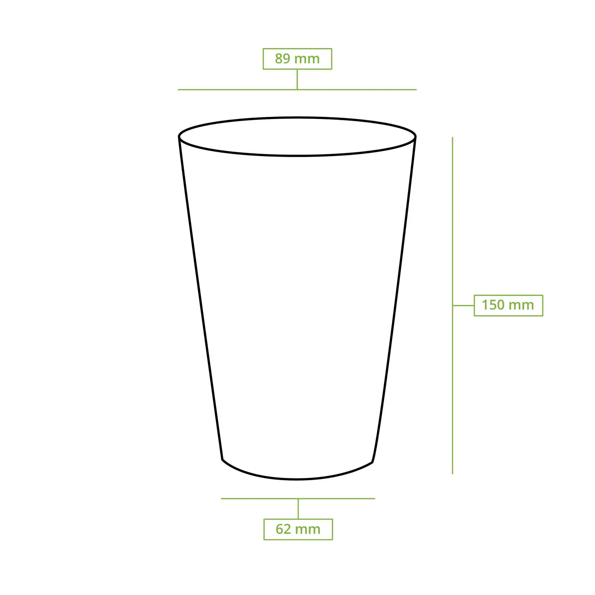 20 oz Paper cups (coated), Ø 90 mm, white