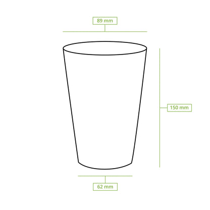 20 oz Paper cups (coated), Ø 90 mm, white