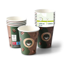 8 oz Paper cup printed with "Coffee" (coated), Ø 80 mm