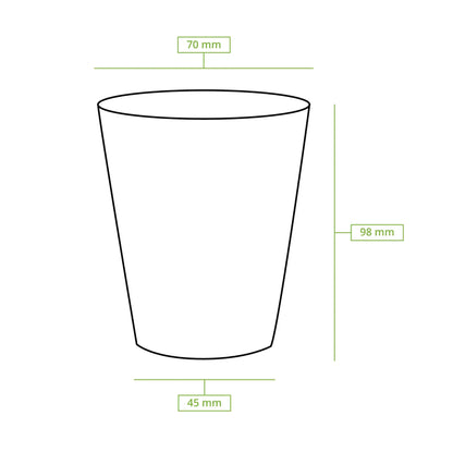 7,5 oz Vending machine Paper cups (coated), white