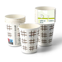 8 oz Paper cup printed with "Tic Tac Toe" (coated), Ø 80 mm, white