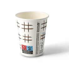 8 oz Paper cup printed with "Tic Tac Toe" (coated), Ø 80 mm, white