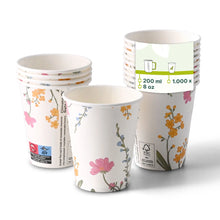 8 oz Paper cup printed with "Spring" (coated), Ø 80 mm, white