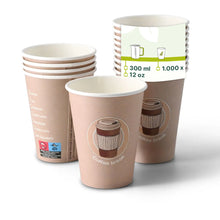12 oz Paper cup printed with "Coffeebreak" (coated), Ø 80 mm, white