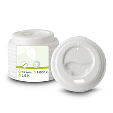 PS lid Ø 62 mm, white, drinking hole
