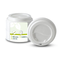 PS lid Ø 90 mm, white, drinking hole
