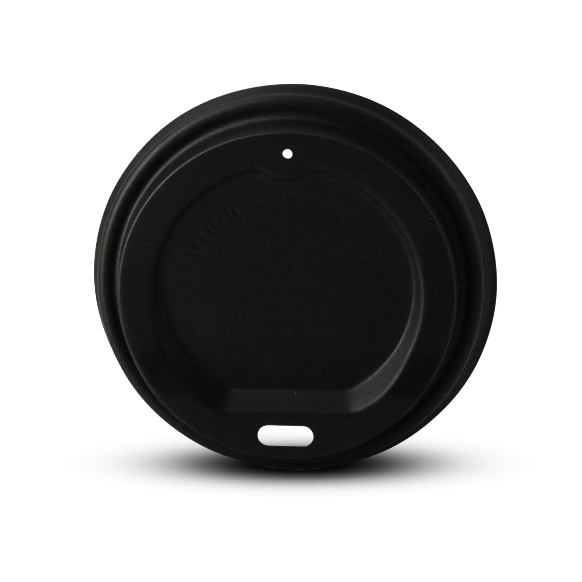 PS lid Ø 80 mm, black, drinking hole