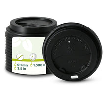 PS lid Ø 90 mm, black, drinking hole