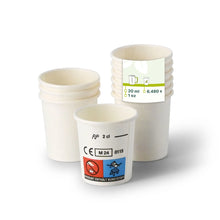Paper shot cup (coated), 20 ml / 1 oz, white