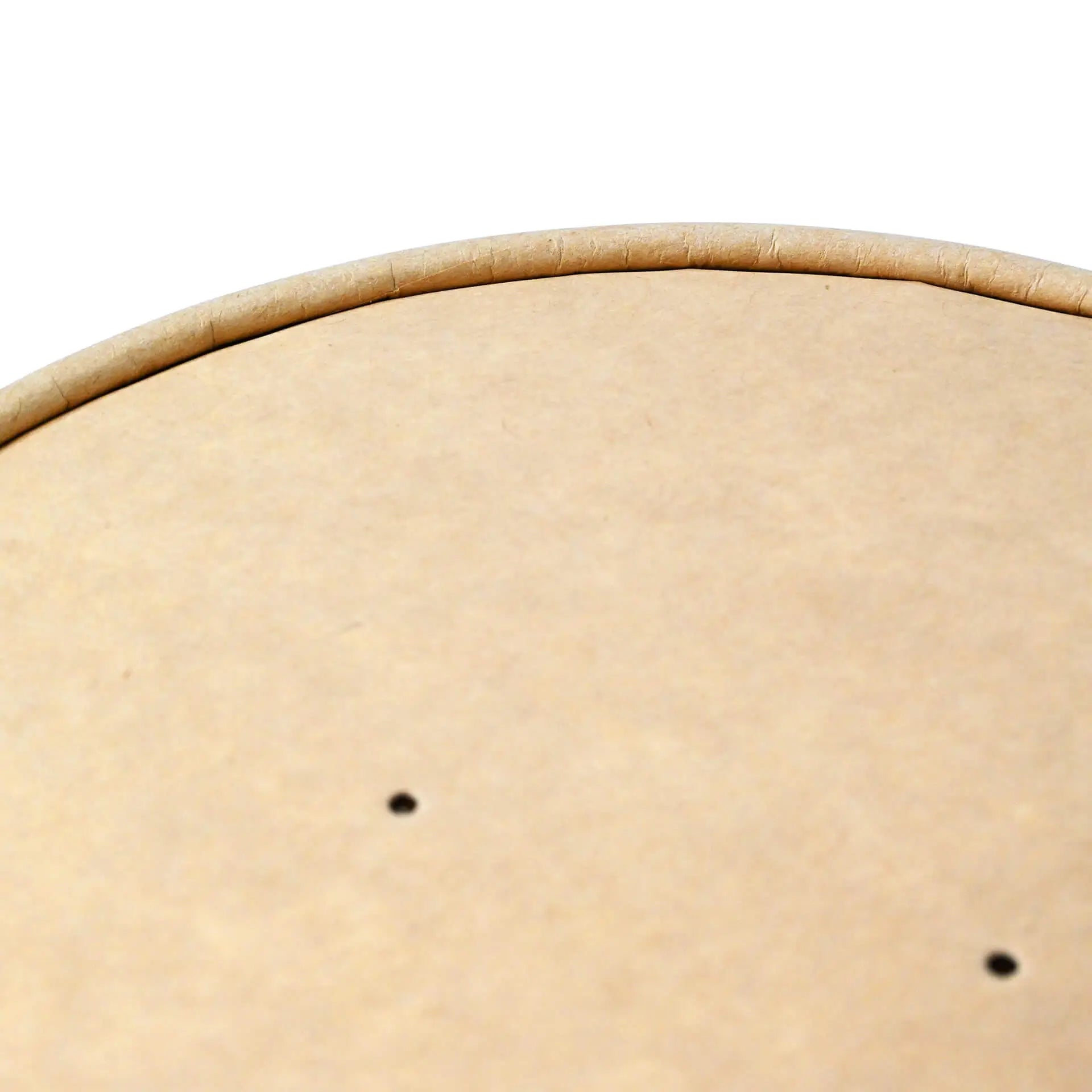 Cardboard lid with membrane (coated) Ø 185 mm, brown, round (for paper bowls)