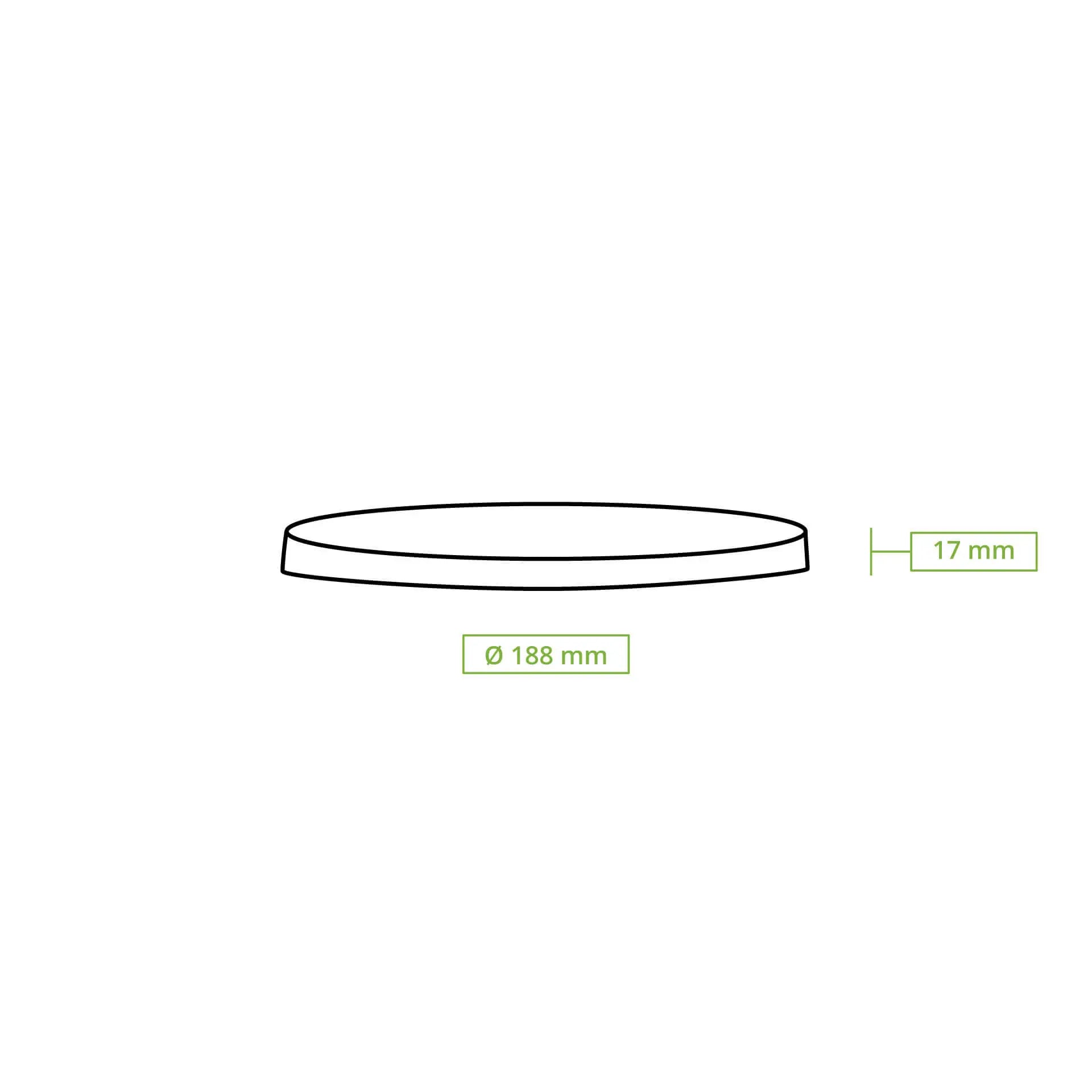 Cardboard lid with membrane (coated) Ø 185 mm, brown, round (for paper bowls)