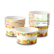 6 oz, max. 7.5 oz Paper cups ice cream XS (coated), Ø 92 mm, printed