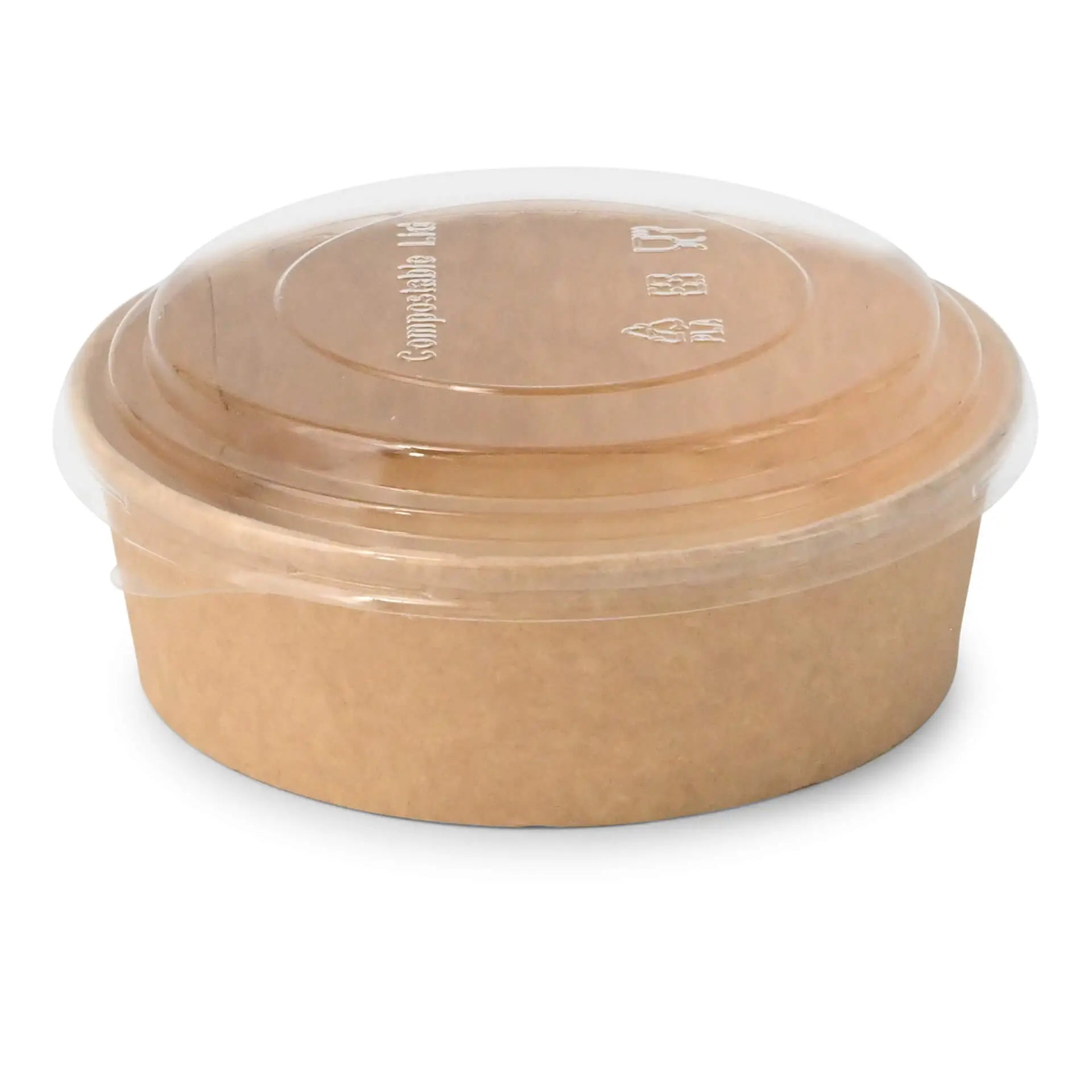 Paper bowls (coated) / Salad bowls 400 ml, Ø 150 mm, brown, round (650 ml max. volume)