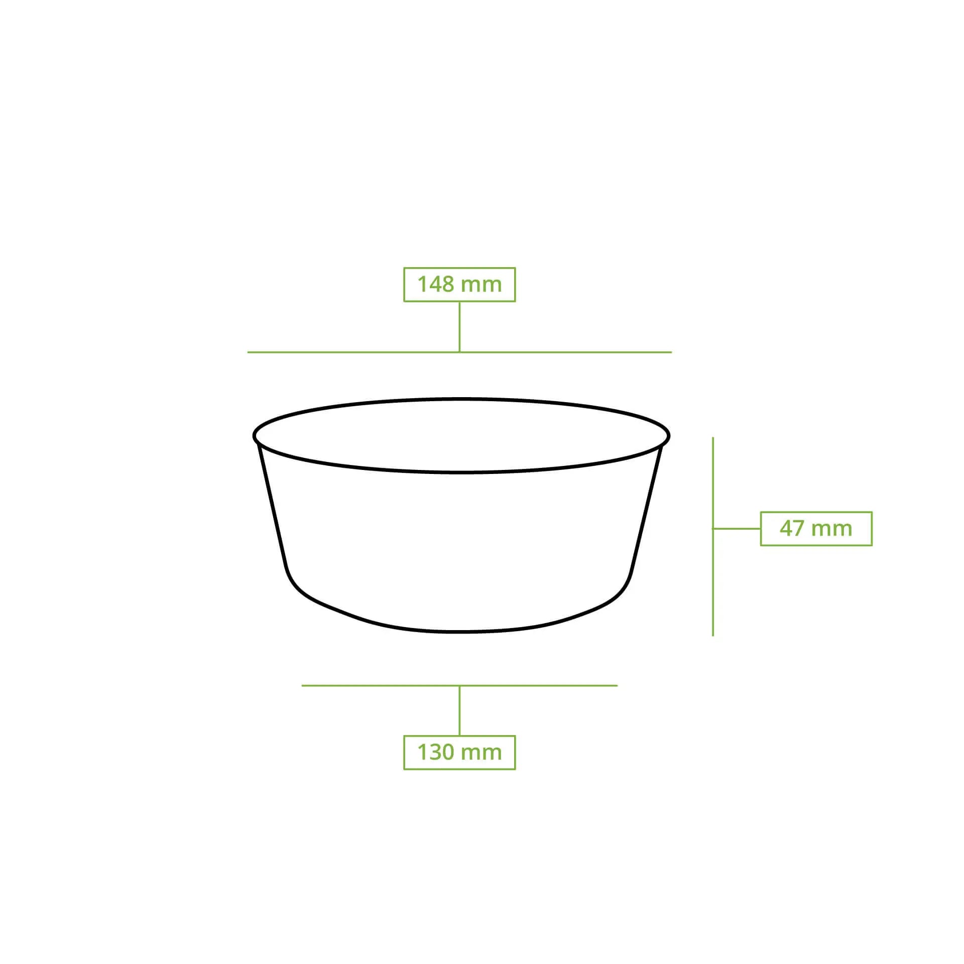 Paper bowls (coated) / Salad bowls 400 ml, Ø 150 mm, brown, round (650 ml max. volume)