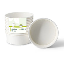 Paper bowls (coated) / Salad bowls 400 ml, Ø 150 mm, white, round (650 ml max. volume)