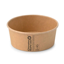 Paper bowls (coated) / Salad bowls 650 ml, Ø 150 mm, brown, round (800 ml max. volume)