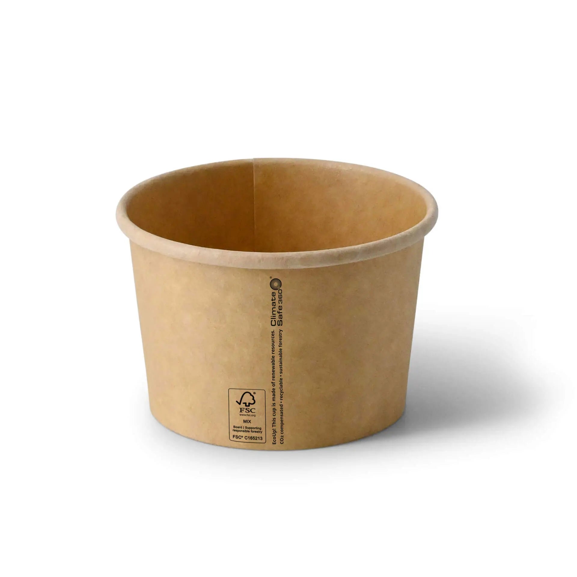 8 oz, Takeaway Soup container (coated), Ø 90 mm, brown