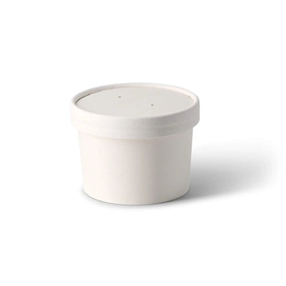 8 oz, Takeaway Soup container (coated), Ø 90 mm, white