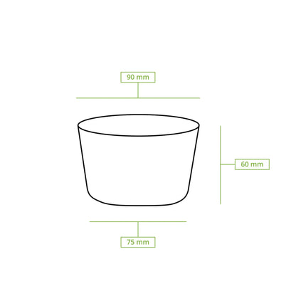 8 oz, Takeaway Soup container (coated), Ø 90 mm, white
