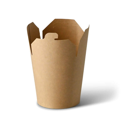 Noodle box / Asian box made of coated cardboard, 800 ml, brown