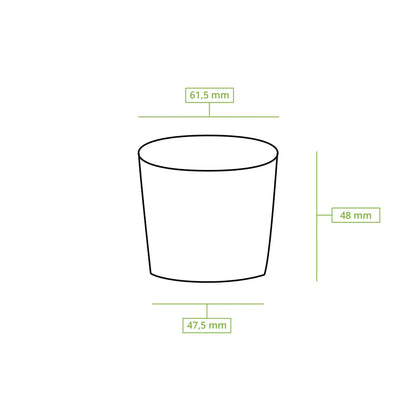 Deli containers (coated) 50 ml, Ø 62 mm, brown