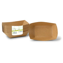 Cardboard Snack Tray 400 ml, 17 x 12,5 x 4 cm, brown
