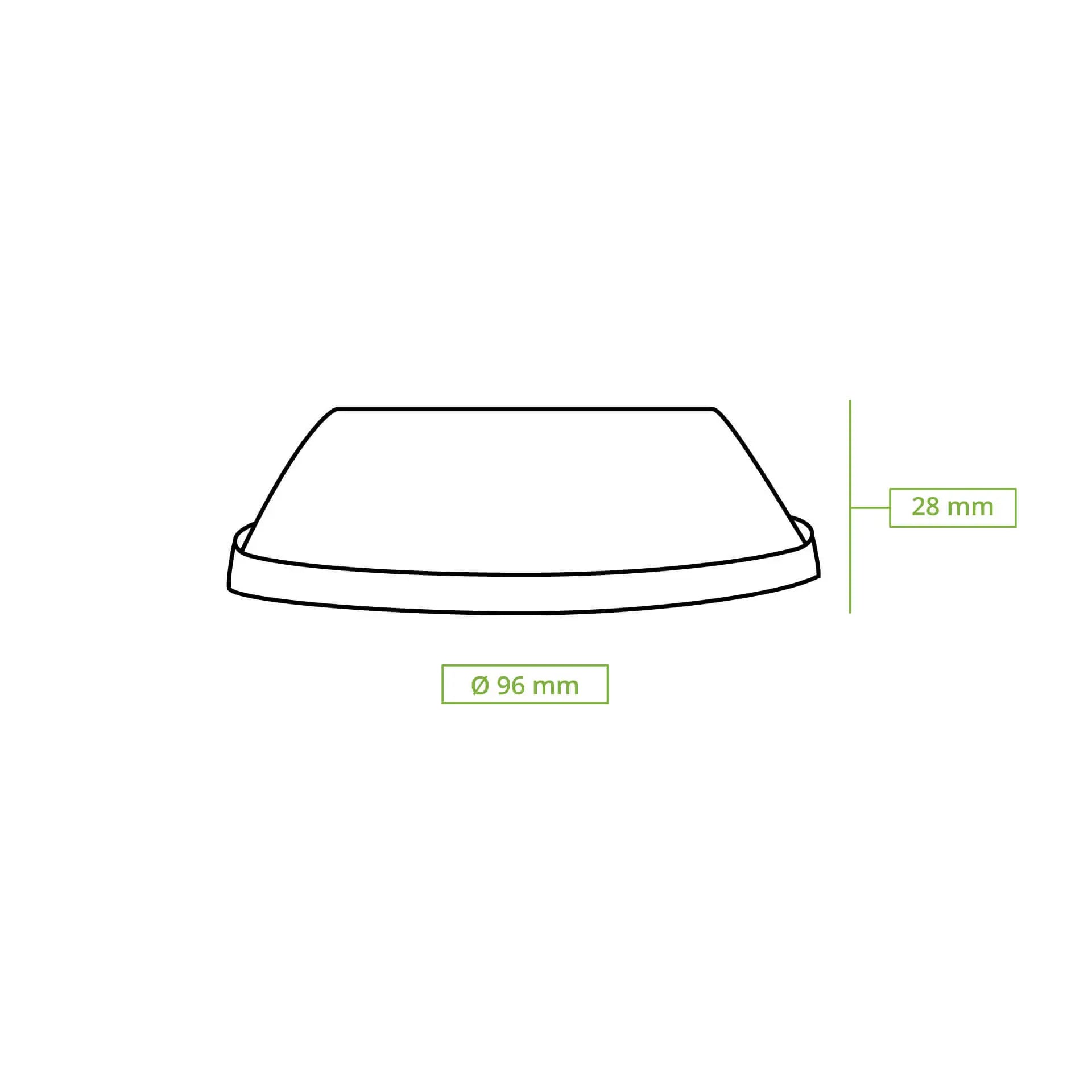PLA Combo Lid Ø 96 mm, closed