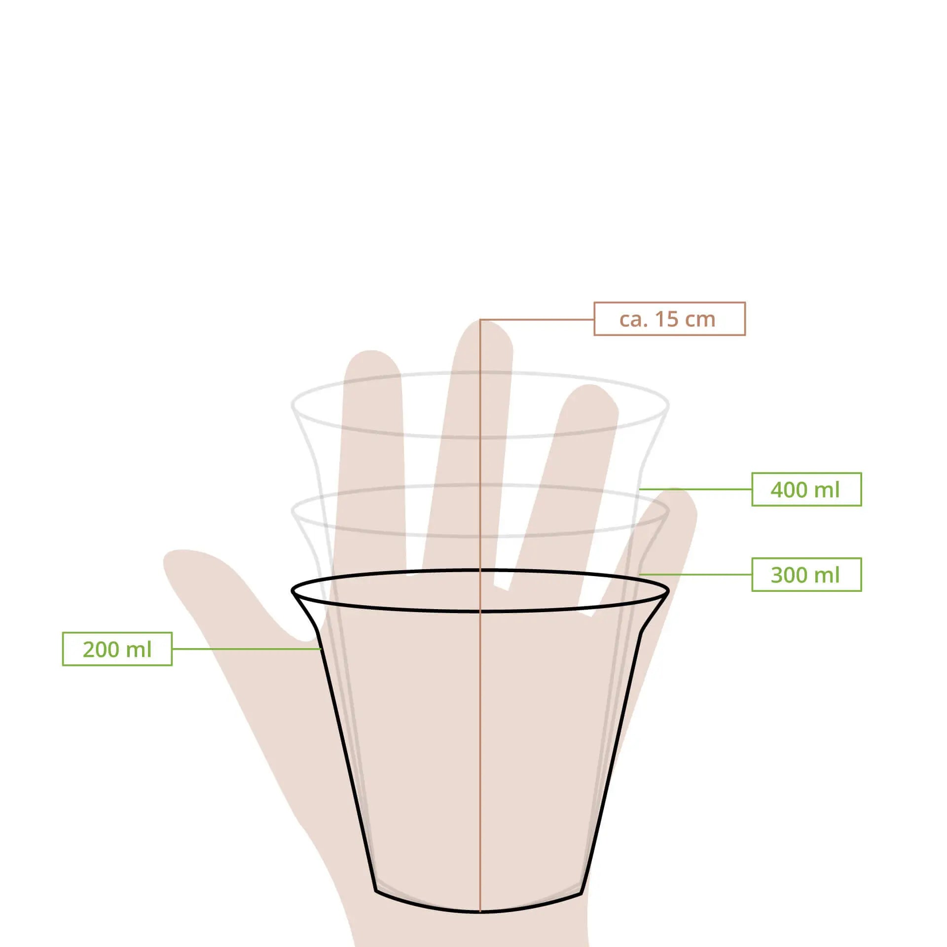 8 oz PLA Smoothie Cups, Ø 96 mm