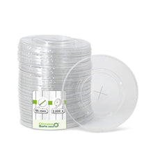 PLA flat lids Ø 95 mm, straw hole