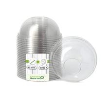 rPET dome lids Ø 95 mm, closed
