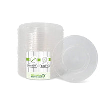 rPET flat lids Ø 95 mm, straw slot