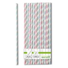 20 cm, Ø 0.6 cm Paper-straws, pastel striped