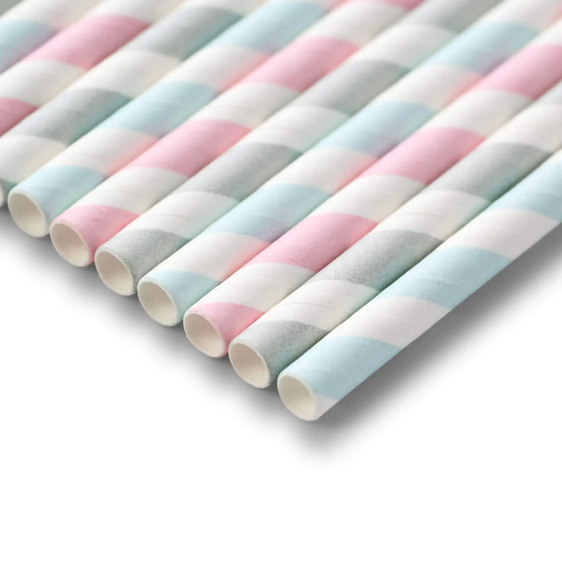 20 cm, Ø 0.6 cm Paper-straws, pastel striped