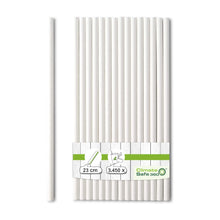 23 cm, Ø 0.8 cm Paper-jumbo-straws, white