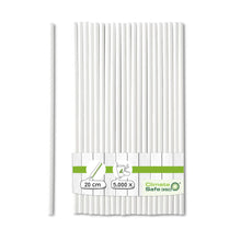 20 cm, Ø 0.5 cm Paper-straws, white, vertical splice
